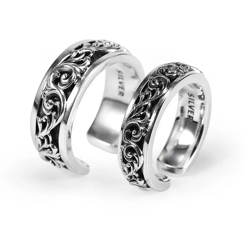 925 Marcasite Ring Couple Silver Handmade