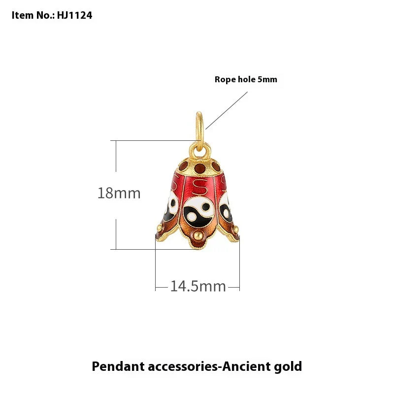Alluvial Gold Ancient Yellow Gold Lucky Beads Diy Accessories