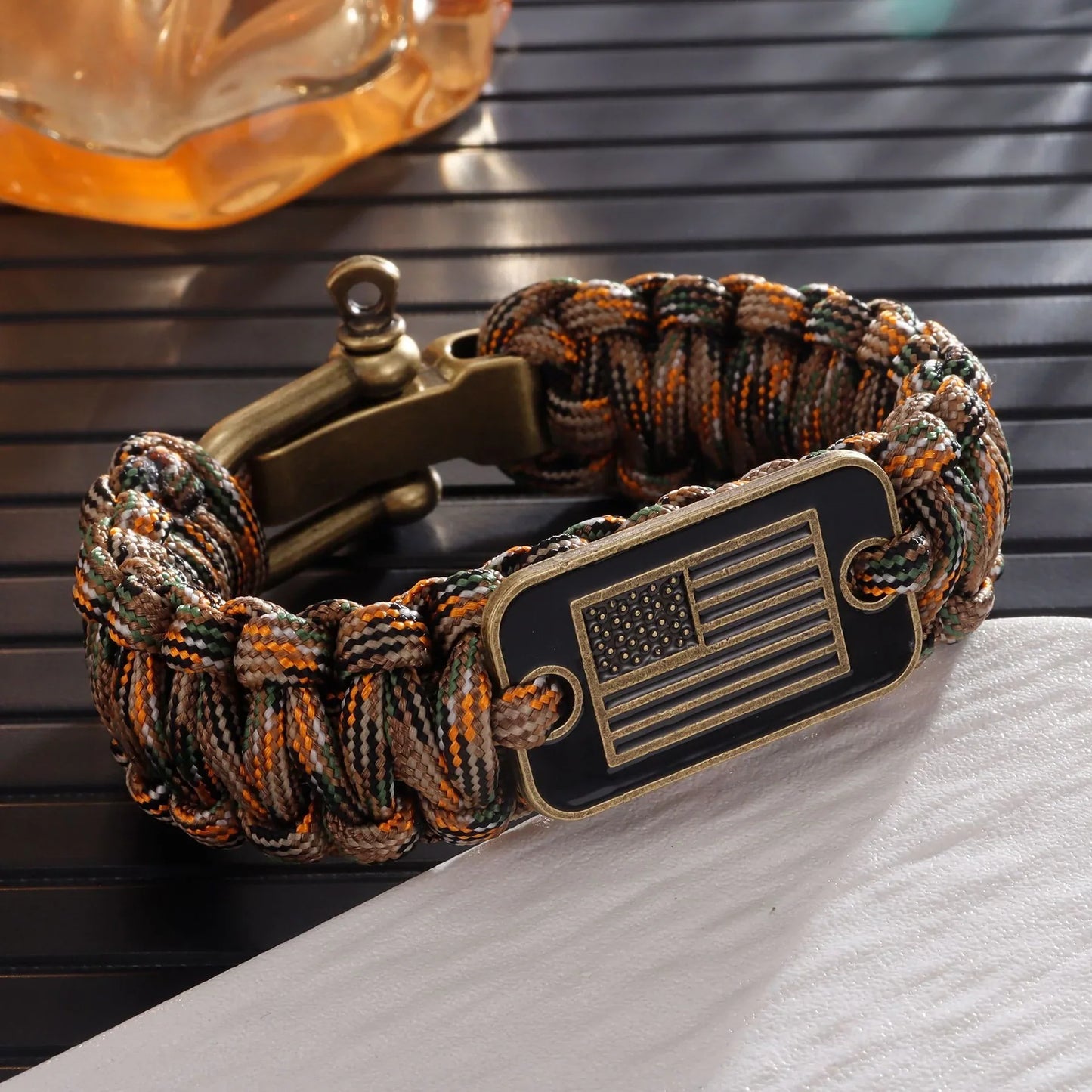 Outdoor Paracord Bracelet Survival Zinc Alloy