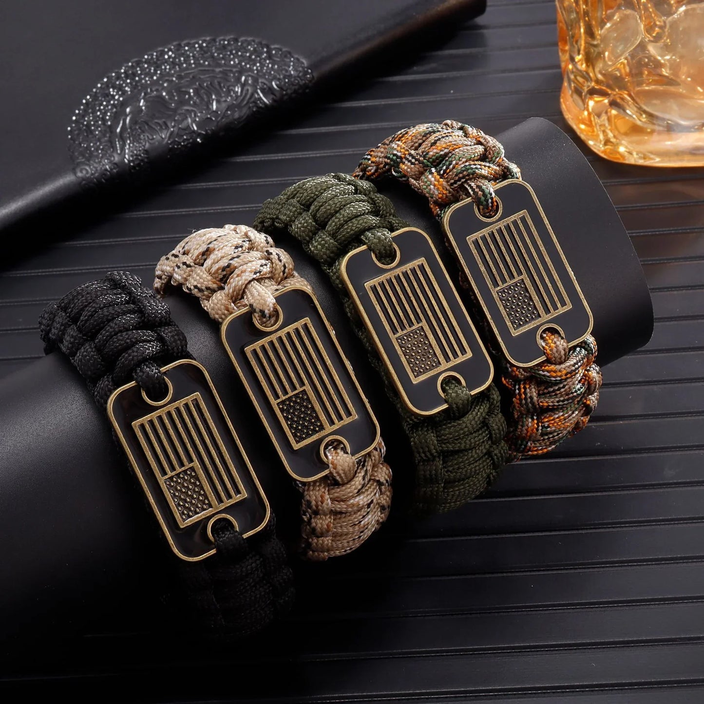 Outdoor Paracord Bracelet Survival Zinc Alloy