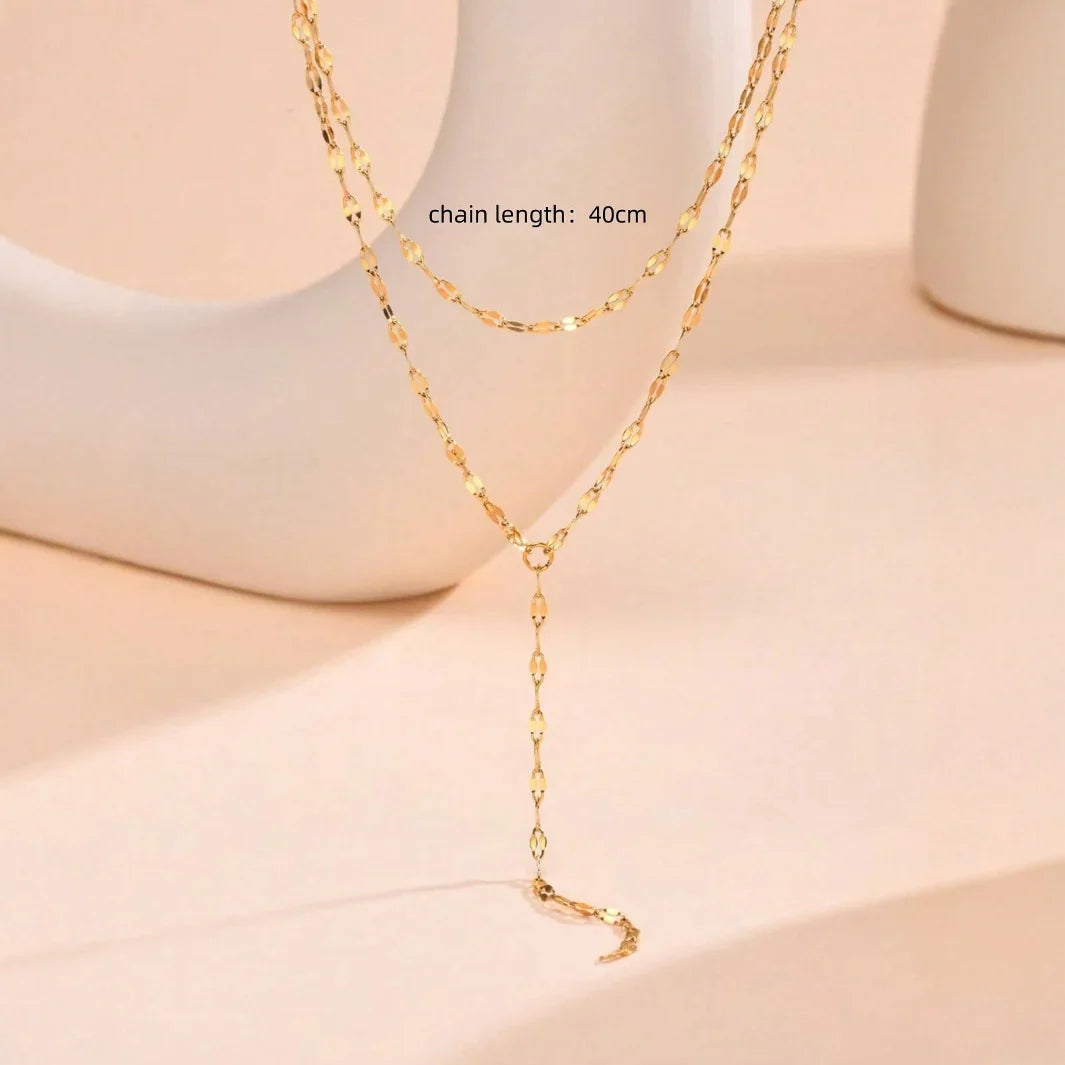 Simple Lasso Y-shaped Pendant Necklace