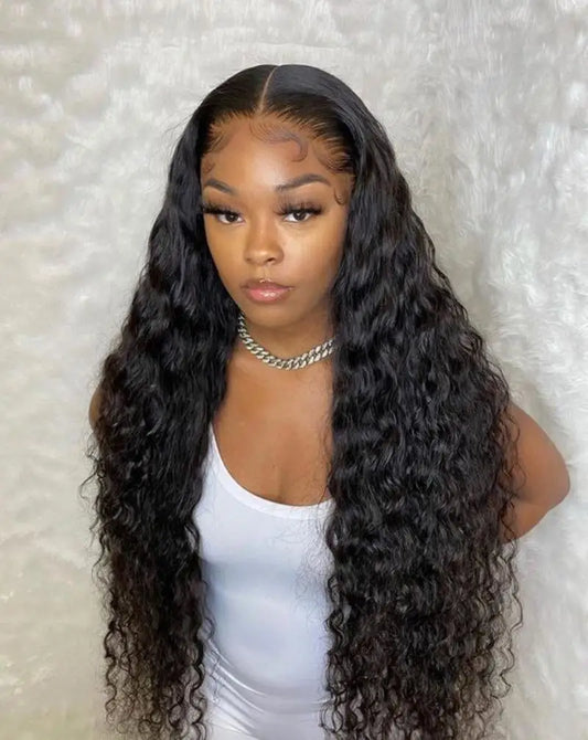 Brazilian Transparent preplucked curly wigs
