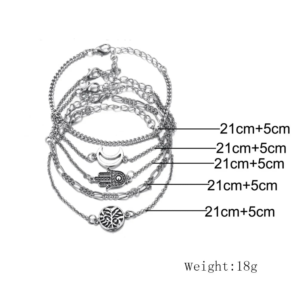 Handmade Creative Classic Simple Bracelet Five-piece Set